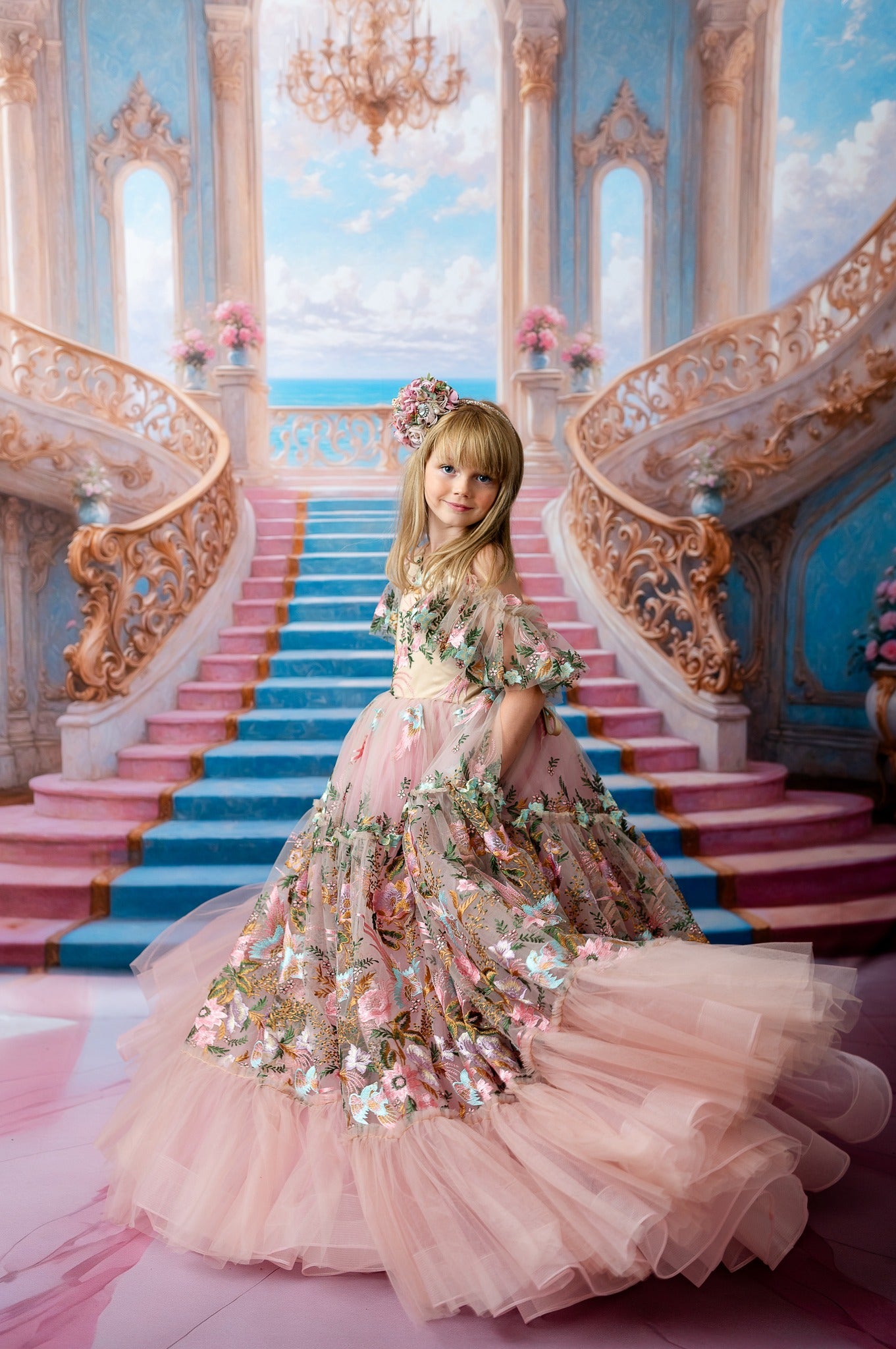 Enchanting Pastel Staircase - With Sweep Option