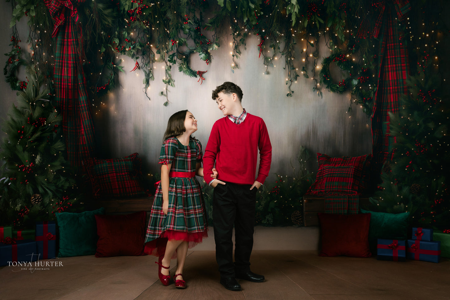 Evergreen Tartan Nook - With Sweep Option