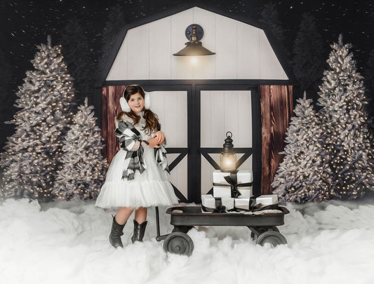 Modern Christmas Barn - With Light