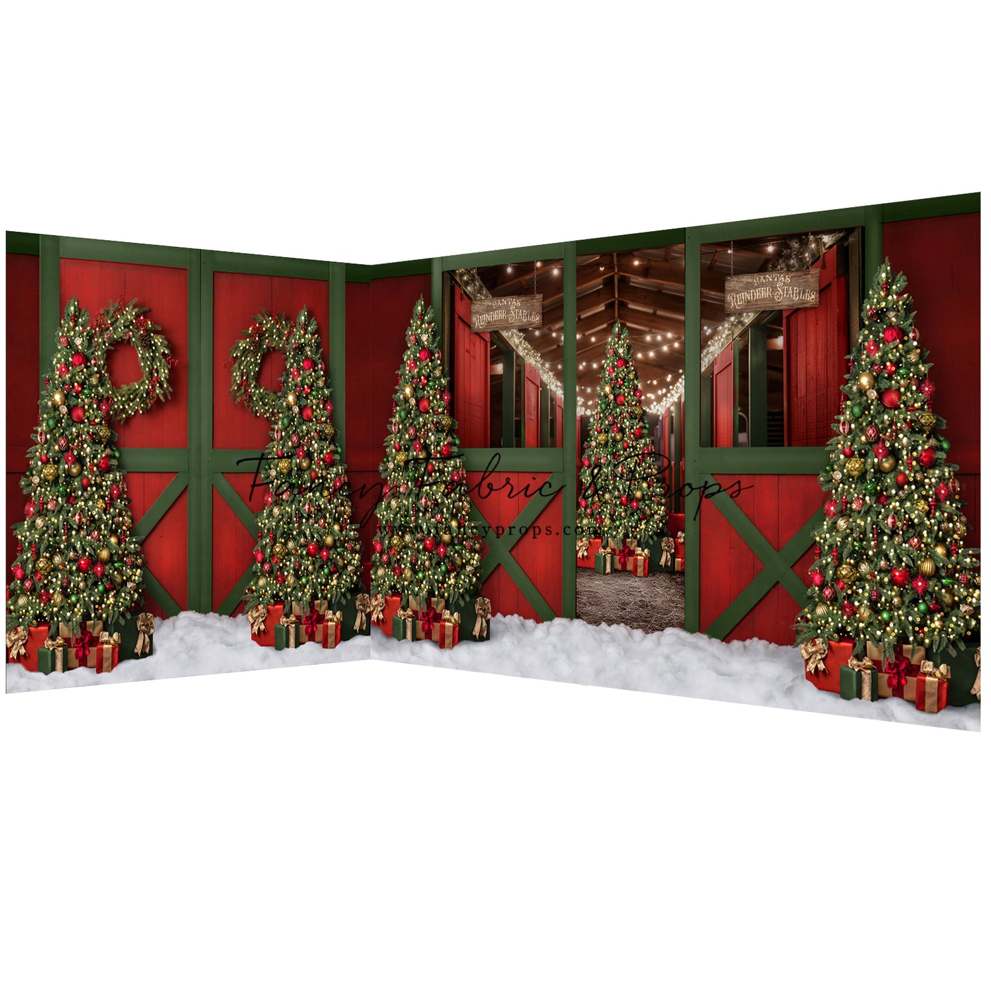 Jolly Reindeer Barn - No Reindeer - 2pc Room