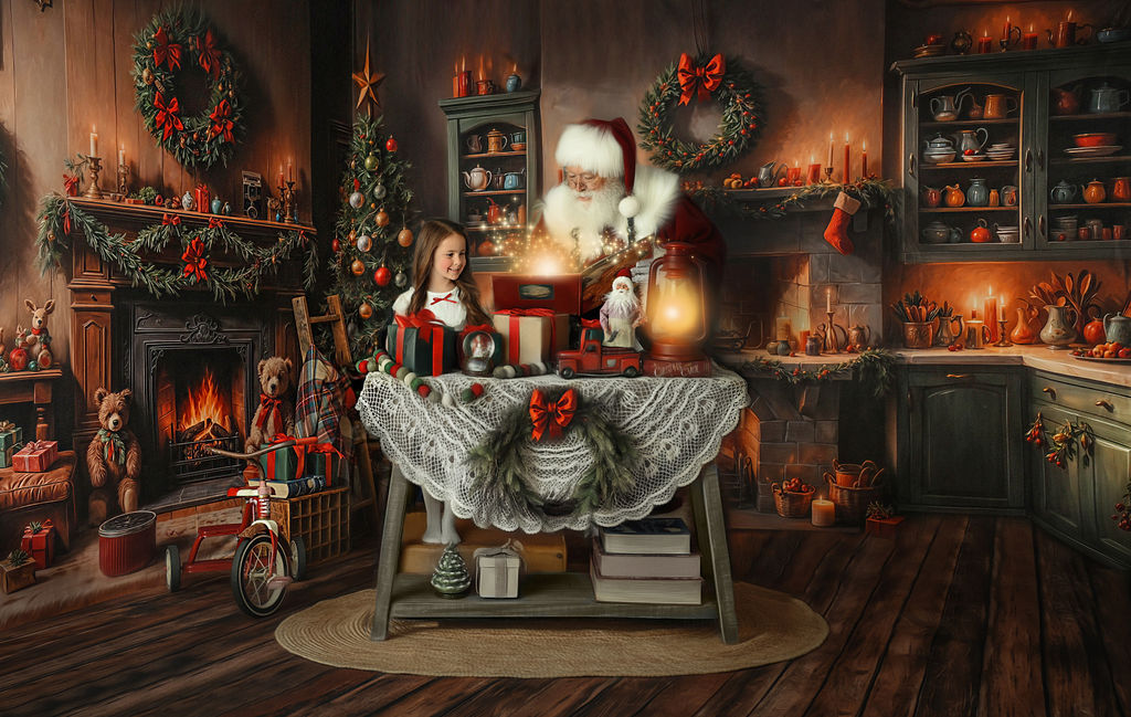 Warm Christmas Corner - With Sweep Option