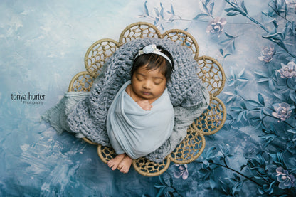 French Blue Blooms - Petite