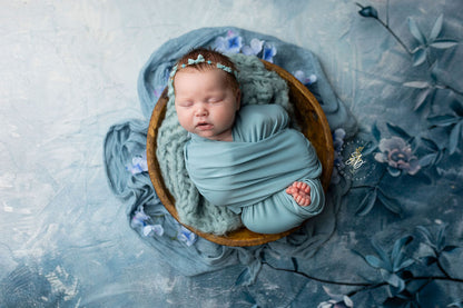 French Blue Blooms - Petite