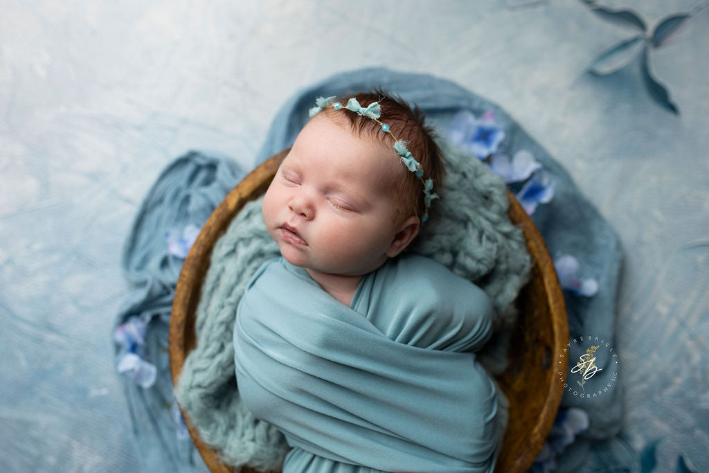 French Blue Blooms - Petite