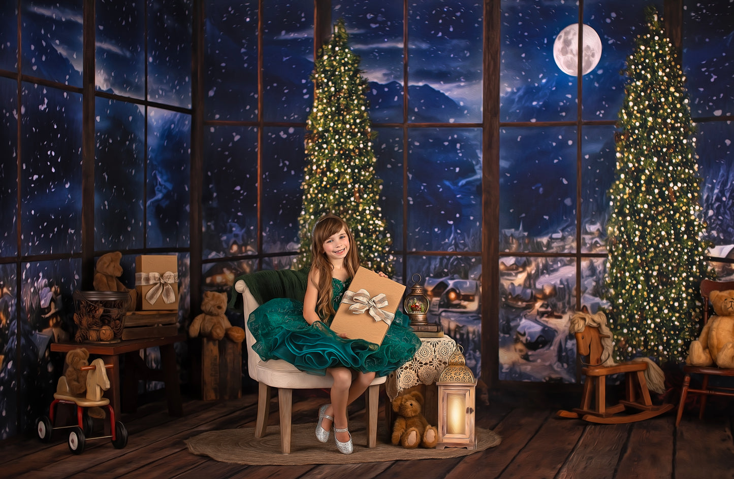 Frosted Village Bay Window - Room