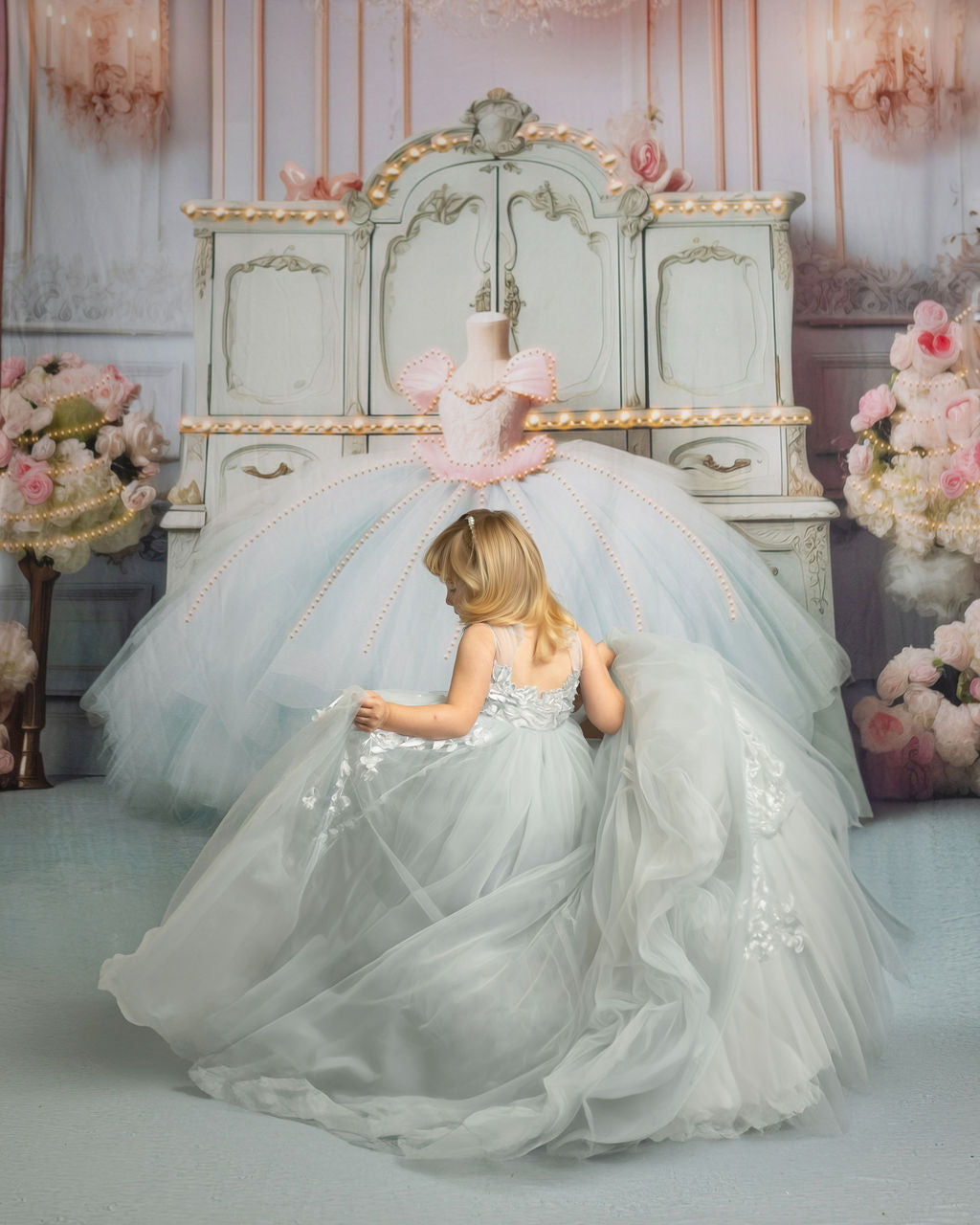 Miss Charlotte - Sage Carpet - With Sweep Option