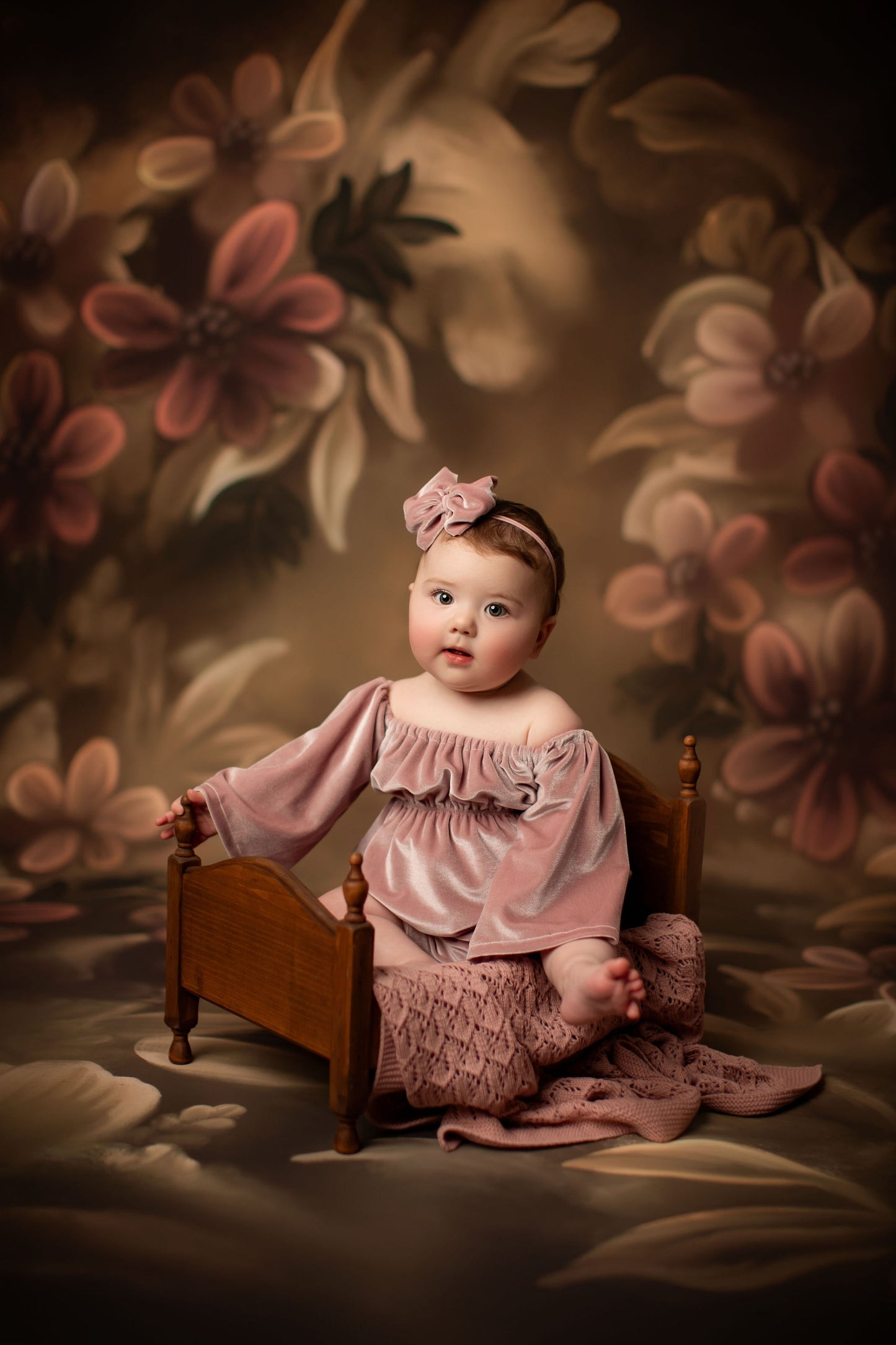 Golden Floral Tapestry - Sweep Sizes Only