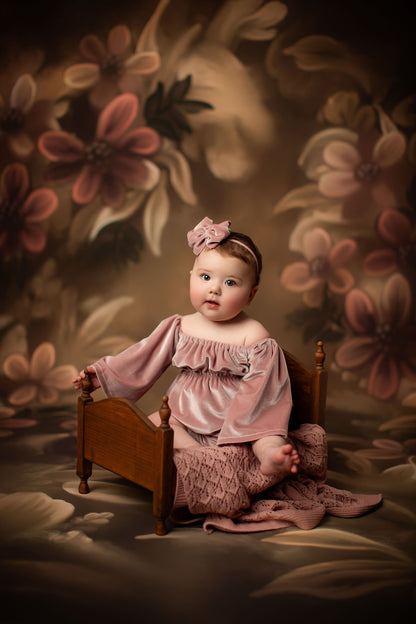 Golden Floral Tapestry - Sweep Sizes Only