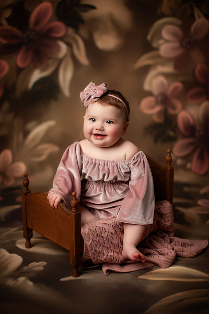 Golden Floral Tapestry - Sweep Sizes Only