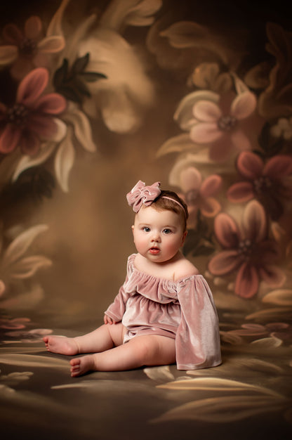 Golden Floral Tapestry - Sweep Sizes Only