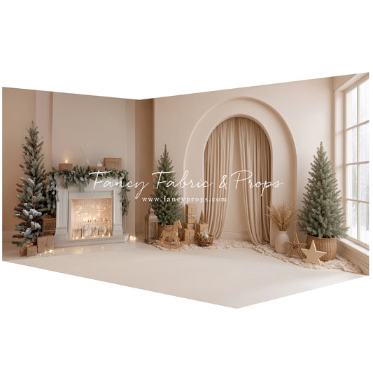Golden Noel Arch Mantle - Room Set
