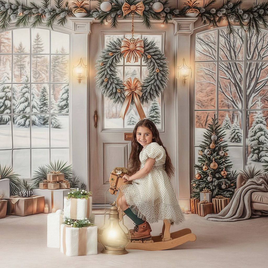 Golden Noel Entryway - with Sweep Option