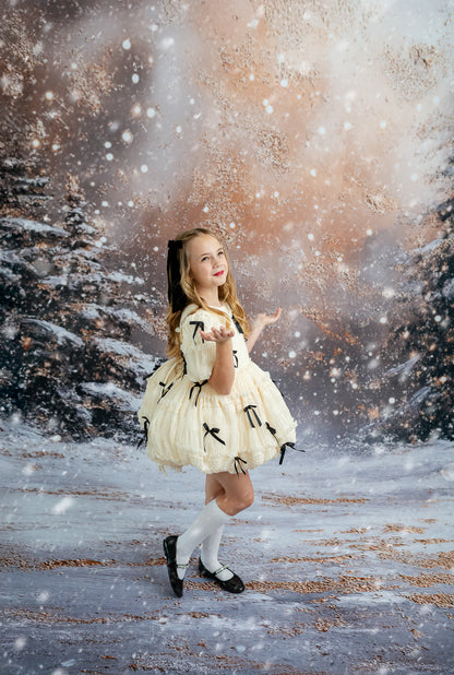 Golden Snowy Wonderland - With Sweep Option