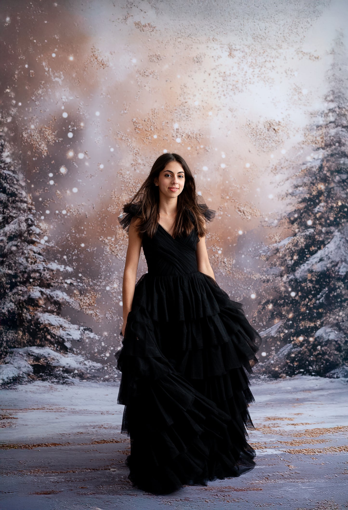 Golden Snowy Wonderland - With Sweep Option