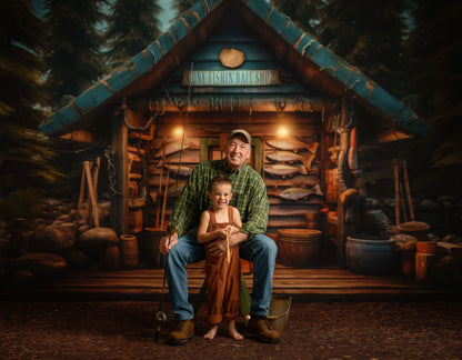 Gone Fishin Bait Shop- Dirt Floor Version - With Sweep Option