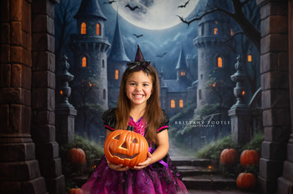 Gothic Halloween Gateway -Leaves Floor - With Sweep Option