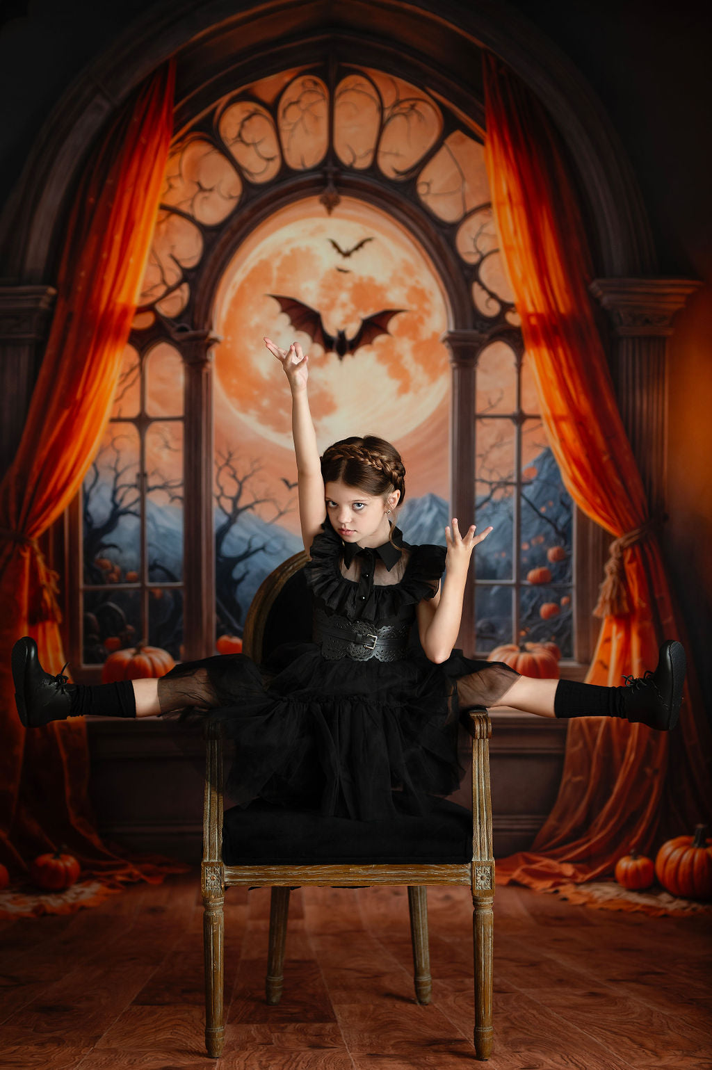 Gothic Moonlit Window - With Sweep Option