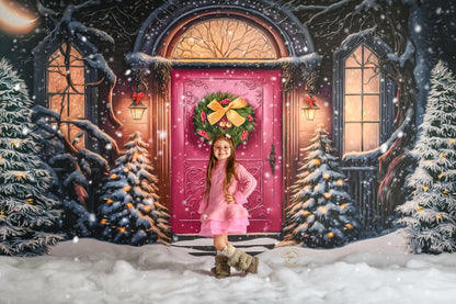 Home For The Holidays - Pink Door Option - with Sweep Option