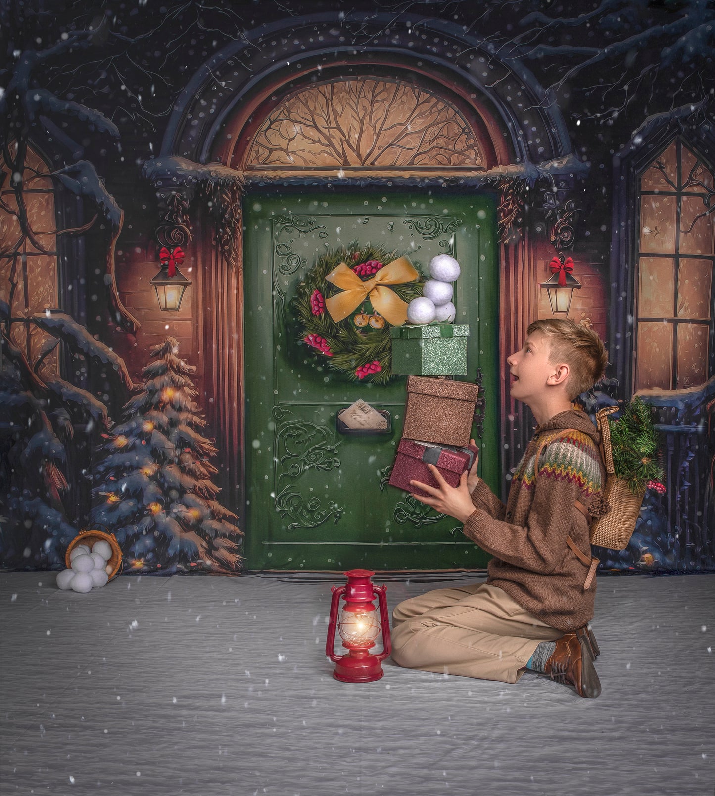 Home For The Holidays - Green Door Option - with Sweep Option