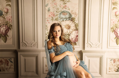 Ivory Floral Victorian Wall - With Sweep Option