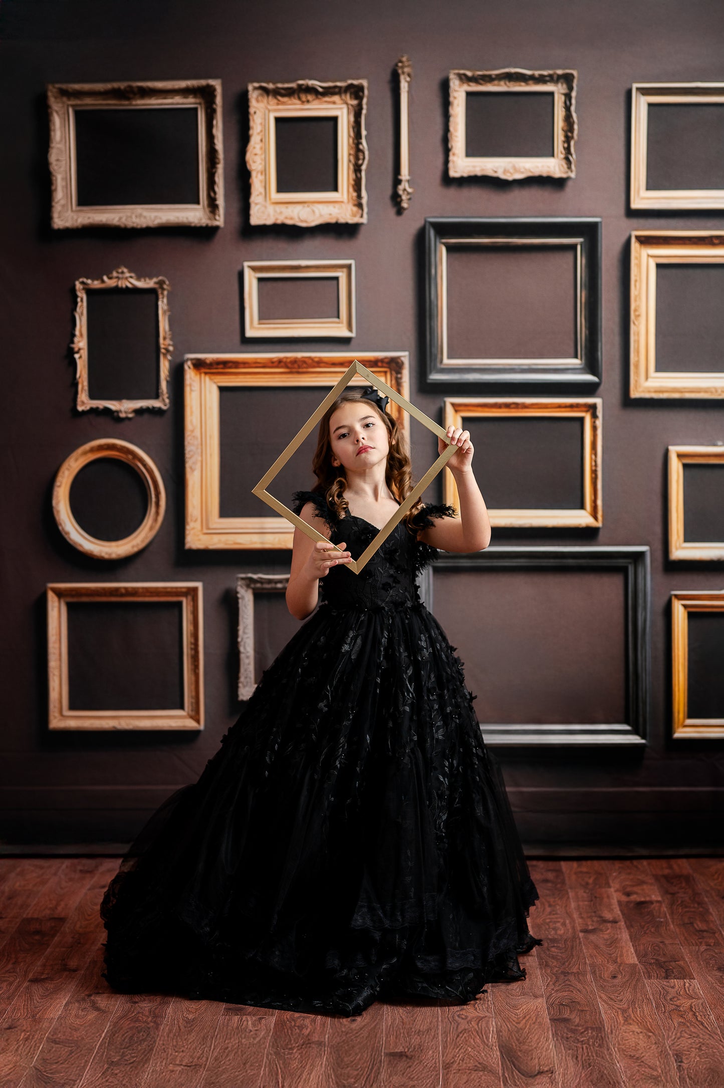 Jewel Frames - Brown - With Sweep Option