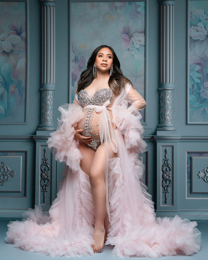 Sky Floral Victorian Wall - With Sweep Option