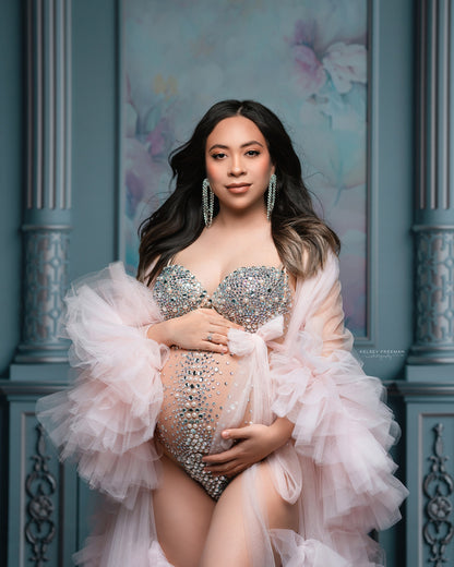 Sky Floral Victorian Wall - With Sweep Option