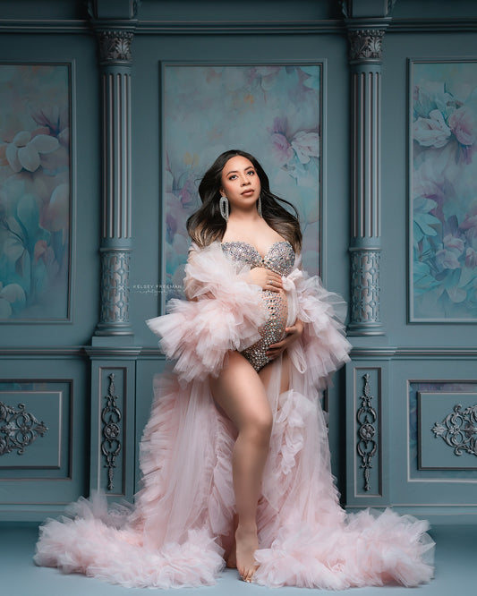 Sky Floral Victorian Wall - With Sweep Option