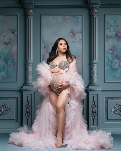 Sky Floral Victorian Wall - With Sweep Option