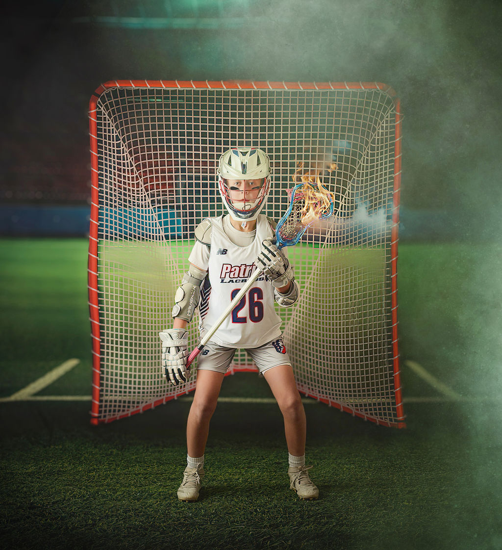RTS Lacrosse At Night - 9x14' Sweep - Value Luxe Fabric - Perfect - 50% Off