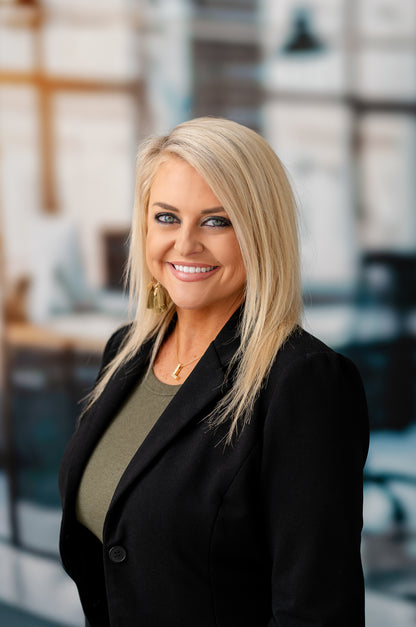 Sunset Office View - Horizontal Headshot Photography Backdrop