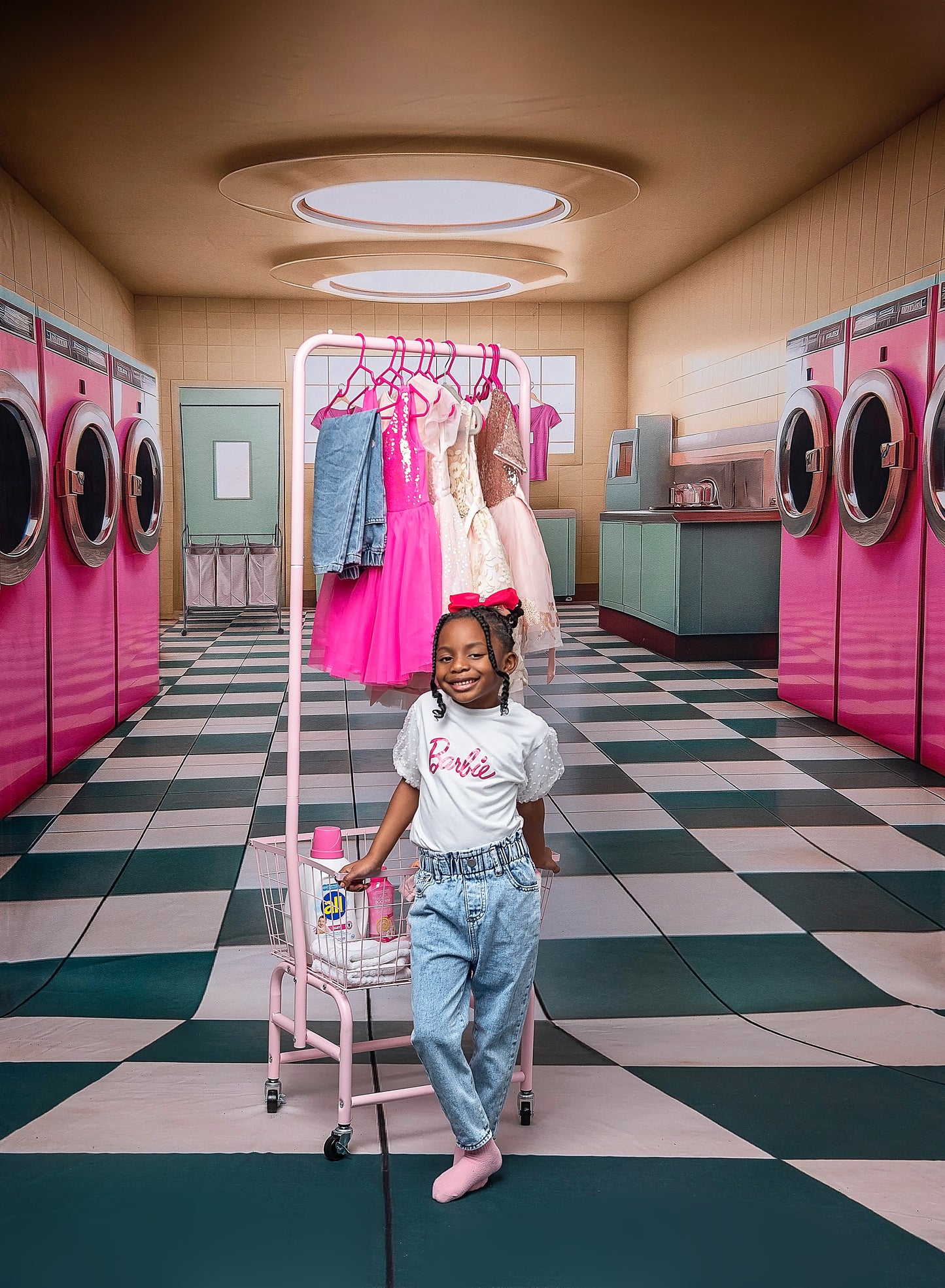 Laundry Day - Yellow With Double Washers- With Sweep Option