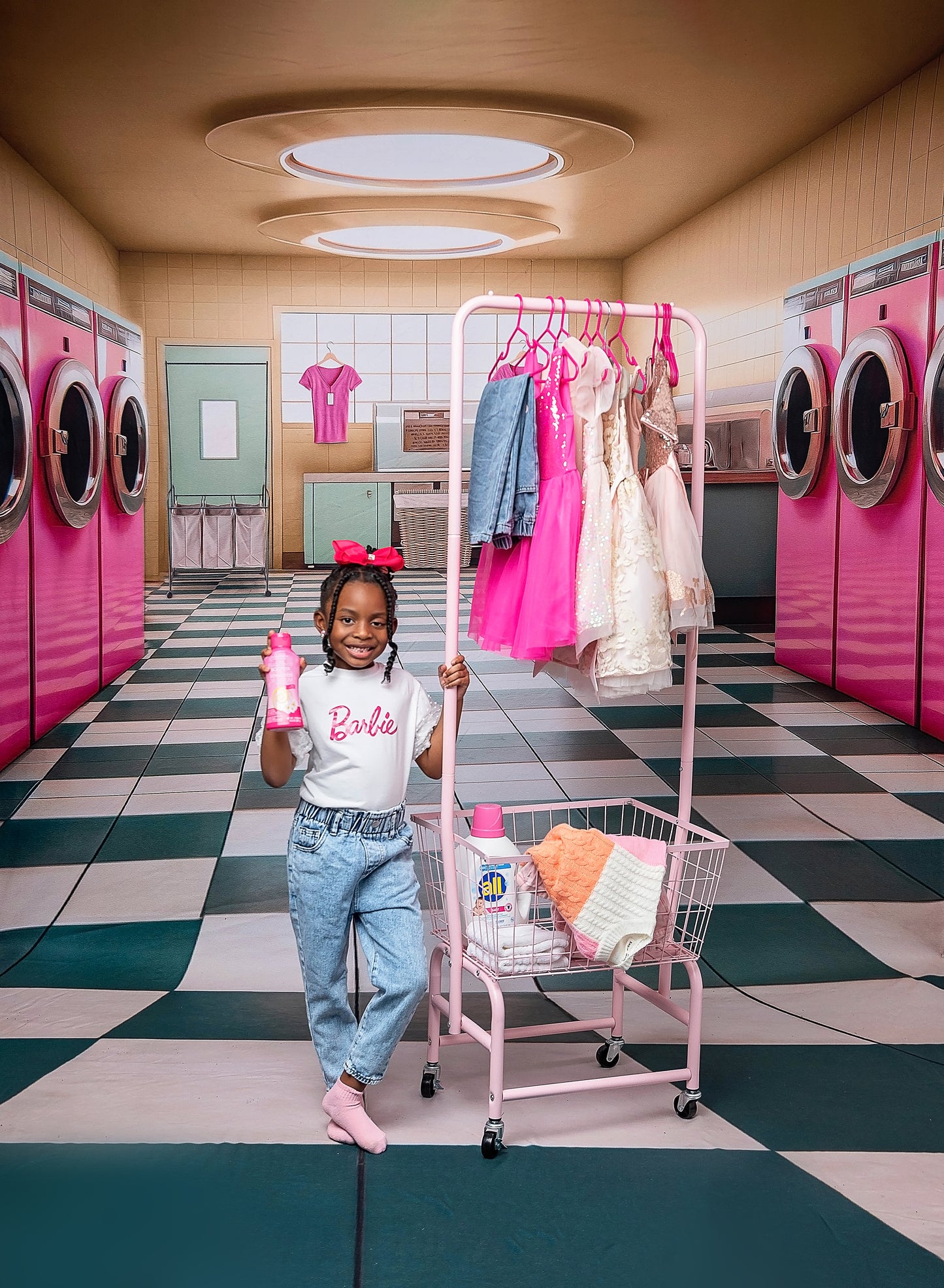 Laundry Day - Yellow With Double Washers- With Sweep Option