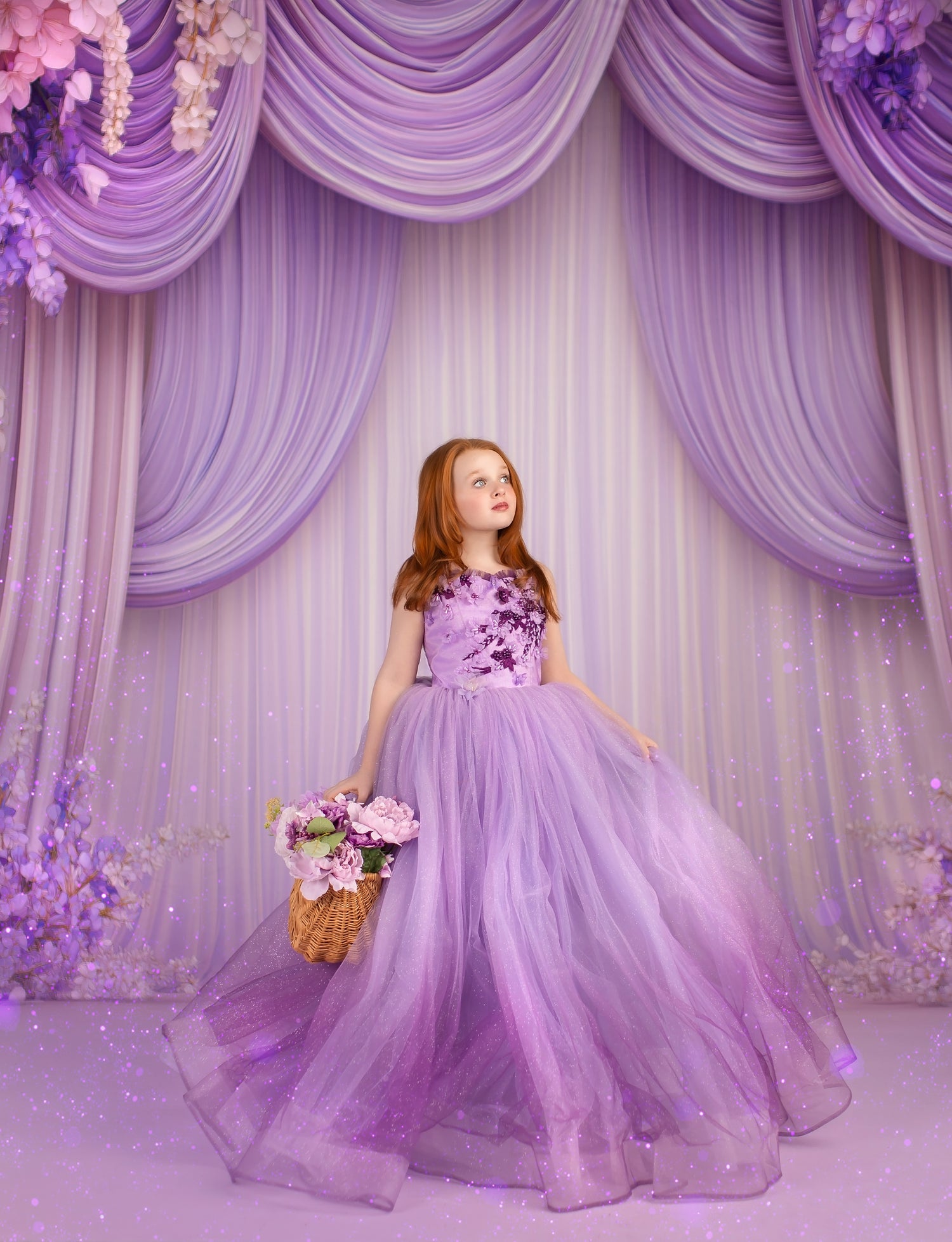 RTS Lilac Garden Soiree - 9x15' Sweep - Value Luxe Fabric - Small Creases At Edge - 60% Off