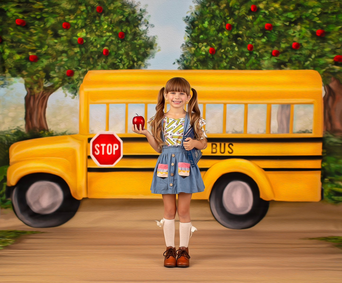 Little Yellow School Bus - With Sweep Option