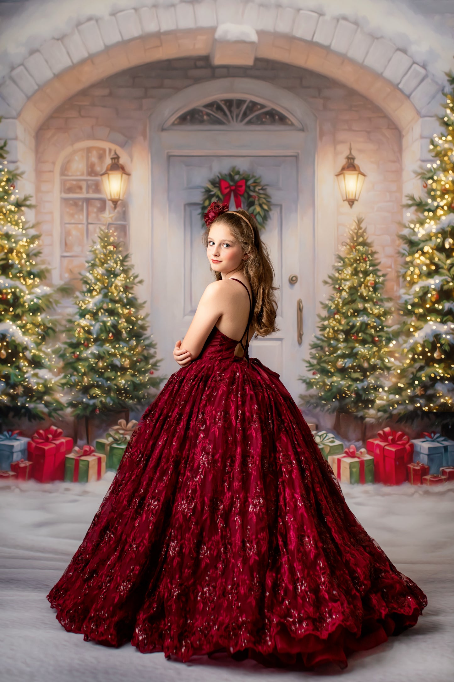 Snowy Doorstep Delight - With Sweep Option