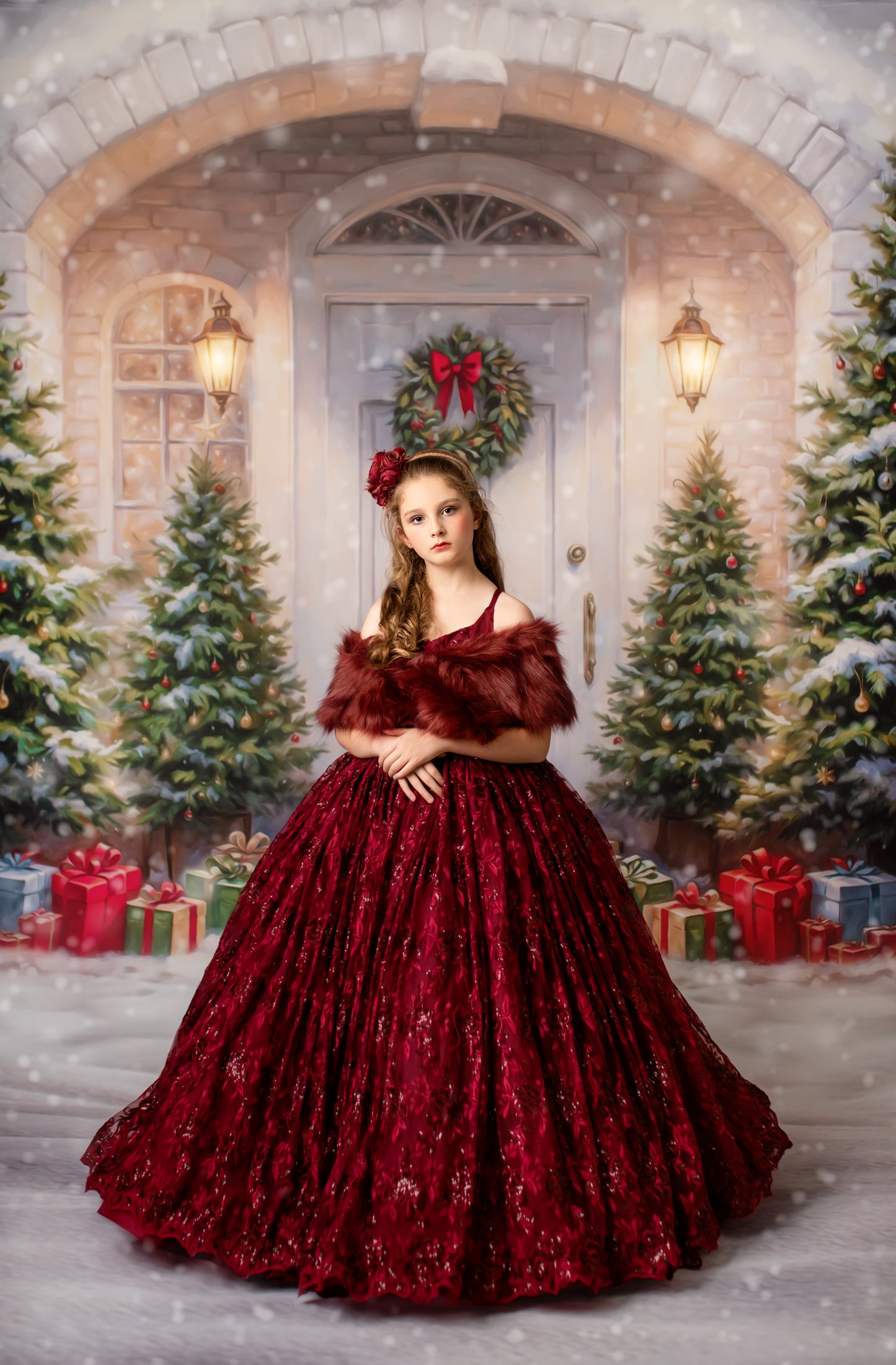 Snowy Doorstep Delight - With Sweep Option