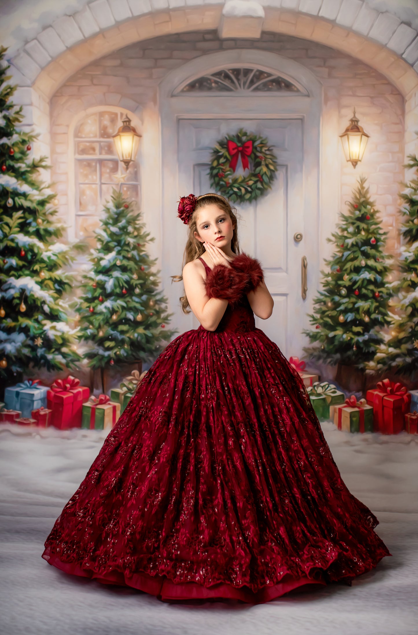 Snowy Doorstep Delight - With Sweep Option