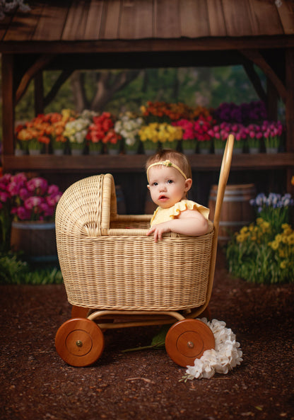 Rustic Spring Flower Stand - With Sweep Option