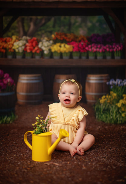 Rustic Spring Flower Stand - With Sweep Option