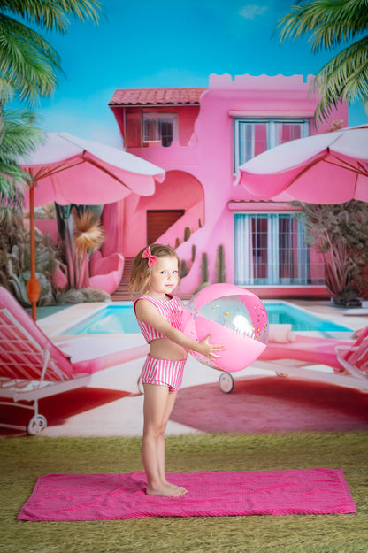 Barbie's Poolside Vacation - Grass Floor - With Sweep Option