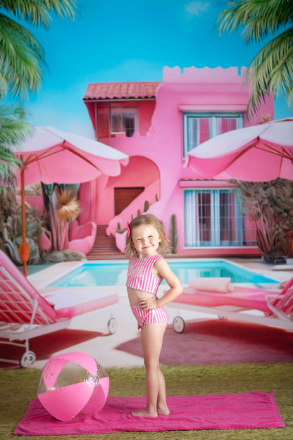 Barbie's Poolside Vacation - Grass Floor - With Sweep Option