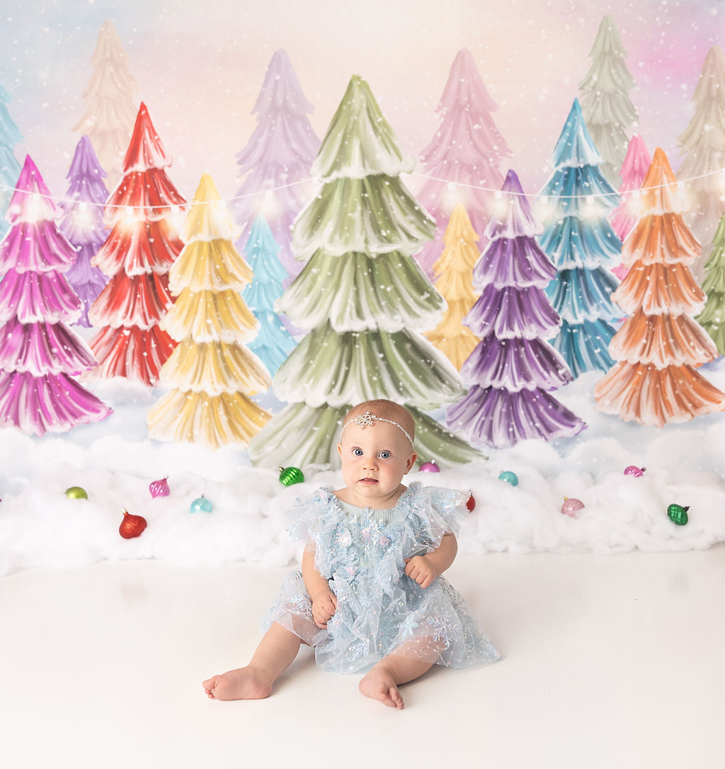 Magical Winter Rainbow Trees