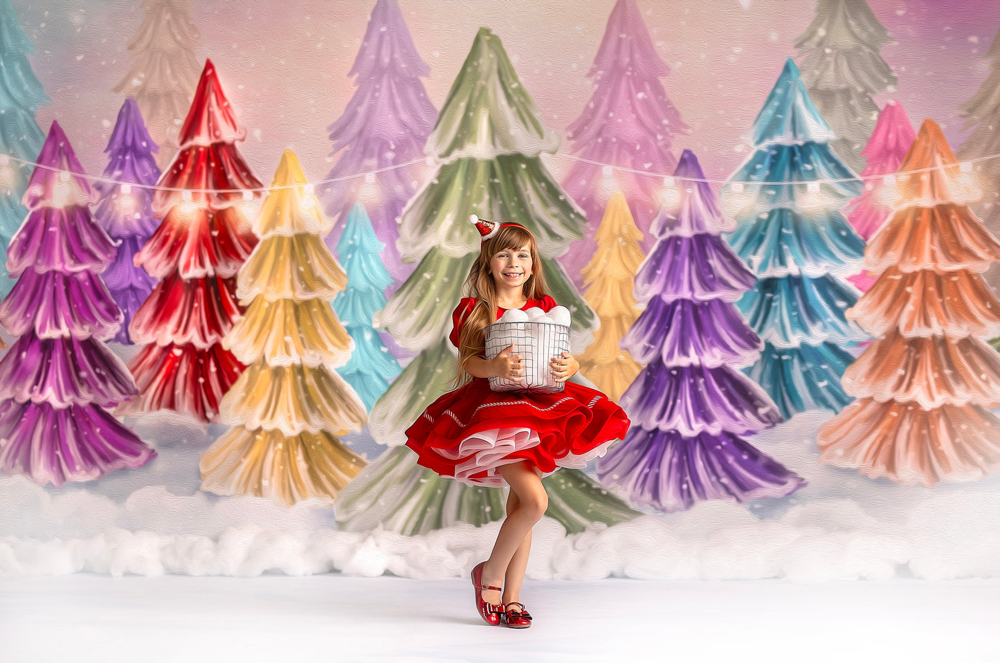 Magical Winter Rainbow Trees