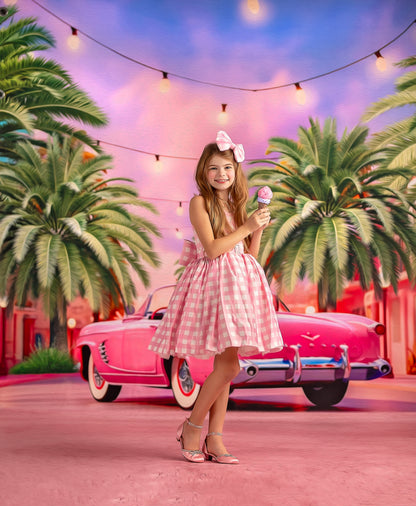 Malibu Shopping Center - Pink Car & Pink Floor - With Sweep Option