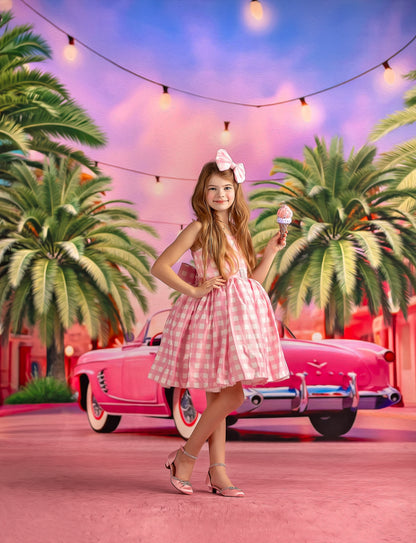 Malibu Shopping Center - Pink Car & Pink Floor - With Sweep Option