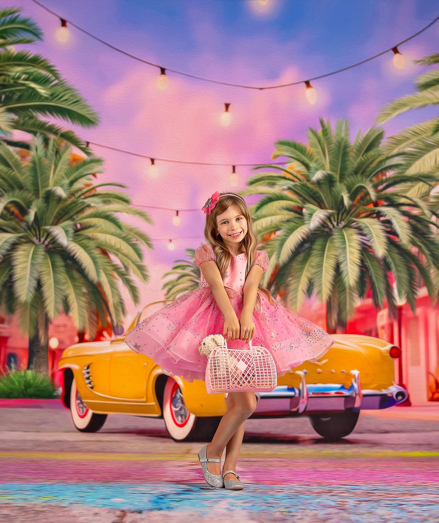 Malibu Shopping Center - Yellow Car - With Sweep Option