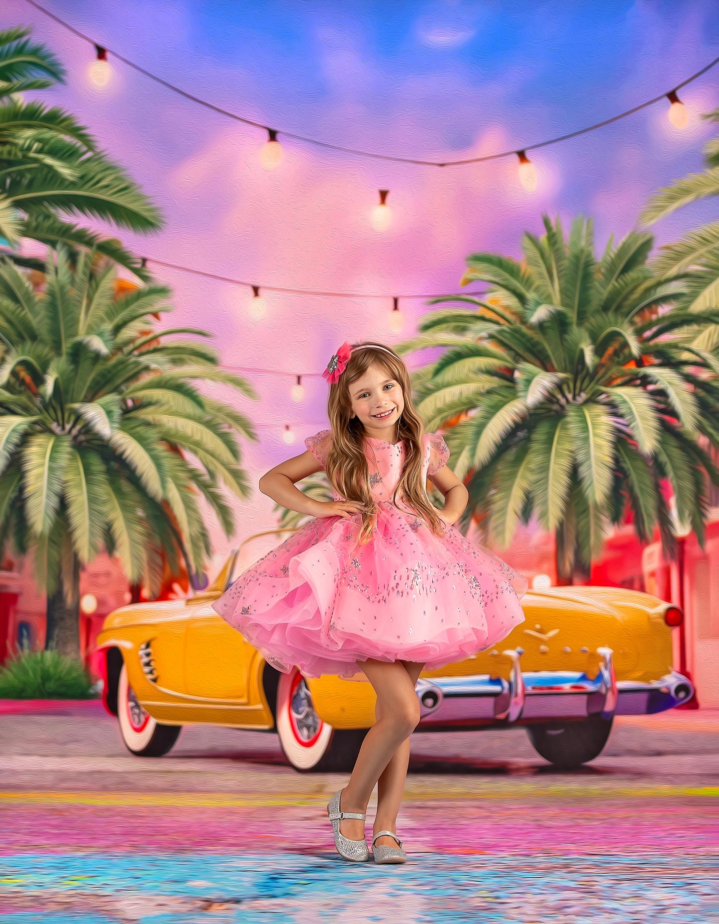 Malibu Shopping Center - Yellow Car - With Sweep Option