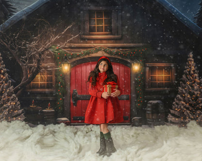 Snowy Merry Christmas Barn 2pc Room