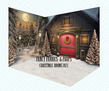 Snowy Merry Christmas Barn 2pc Room